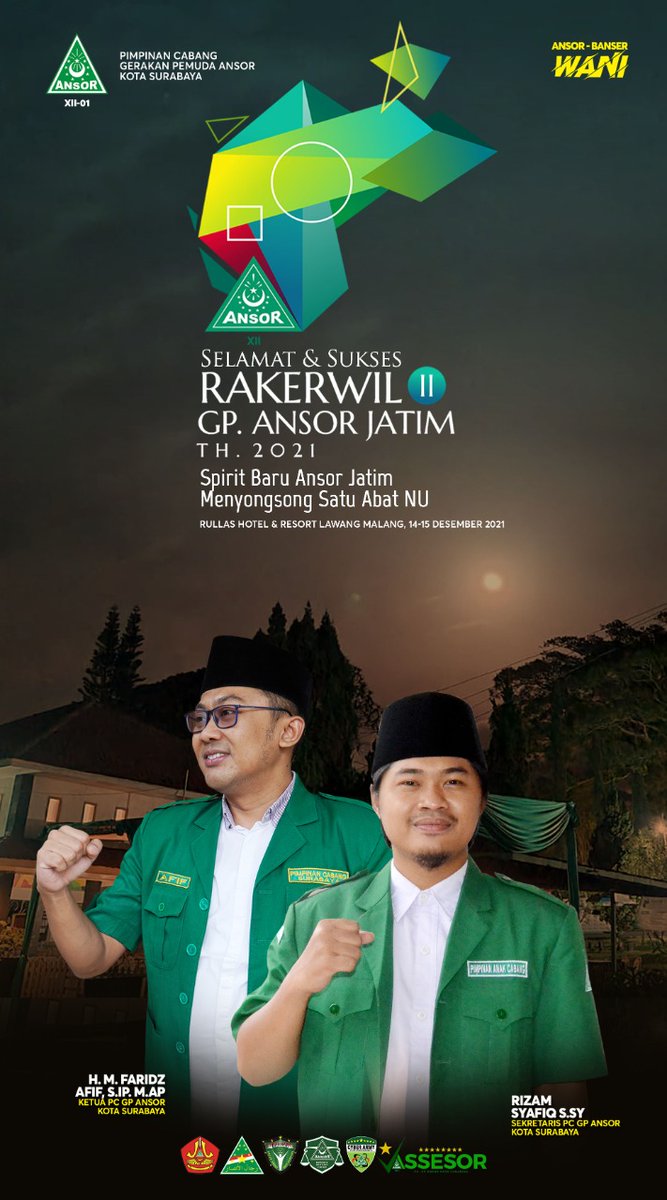 selamat dan sukses rakerwil 
<a href="/pwansorjatim/">PW GP Ansor Jatim</a>

#Rakerwil2AnsorJatim
