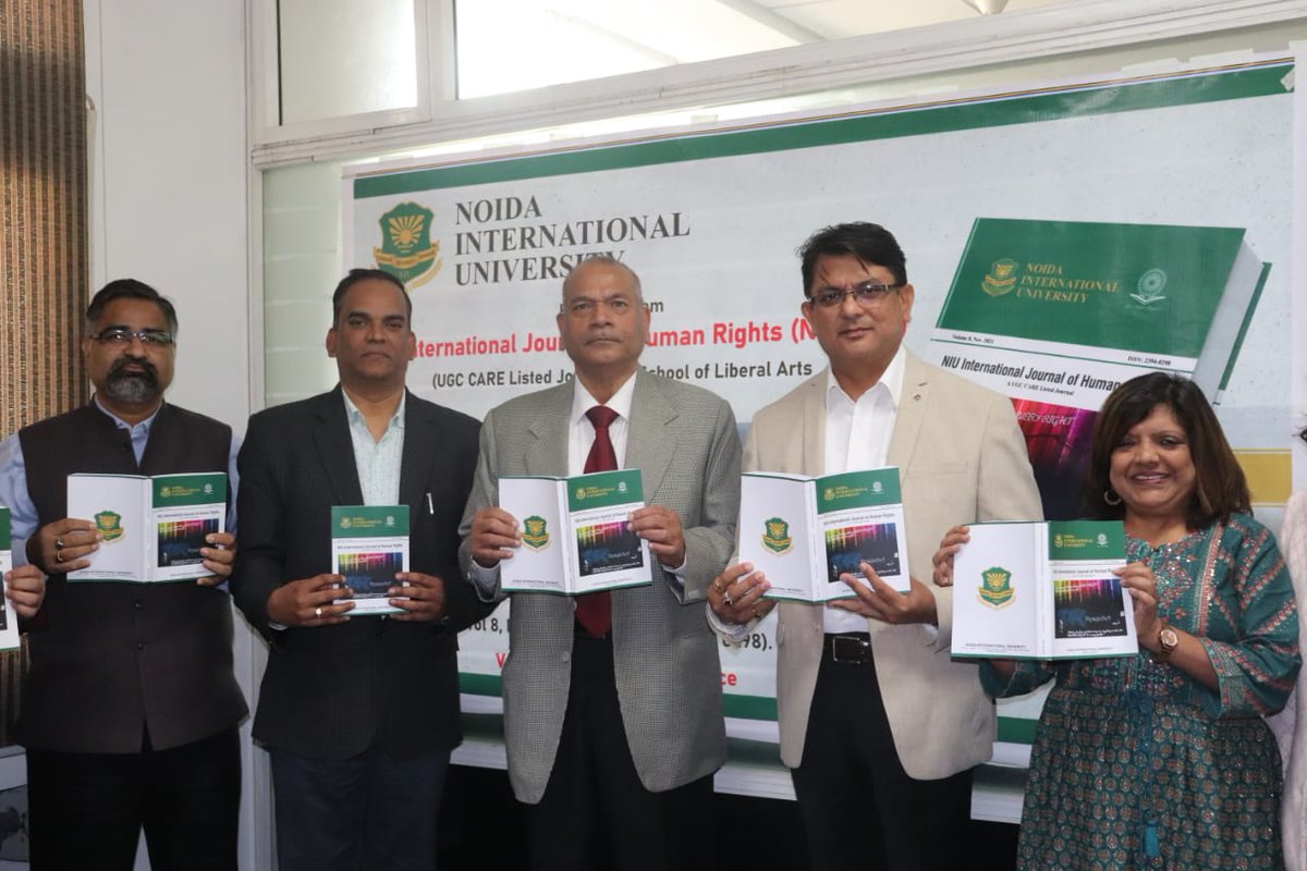 UniversityNoida's tweet photo. On the occasion of International Human Rights Day 2021, the Editorial team of NIU International Journal of Human Rights (UGC CARE Listed Journal) released Vol. 8, 2021 issue of the journal.
https://t.co/Iwpxinuz32 https://t.co/wQLKX4NUiy