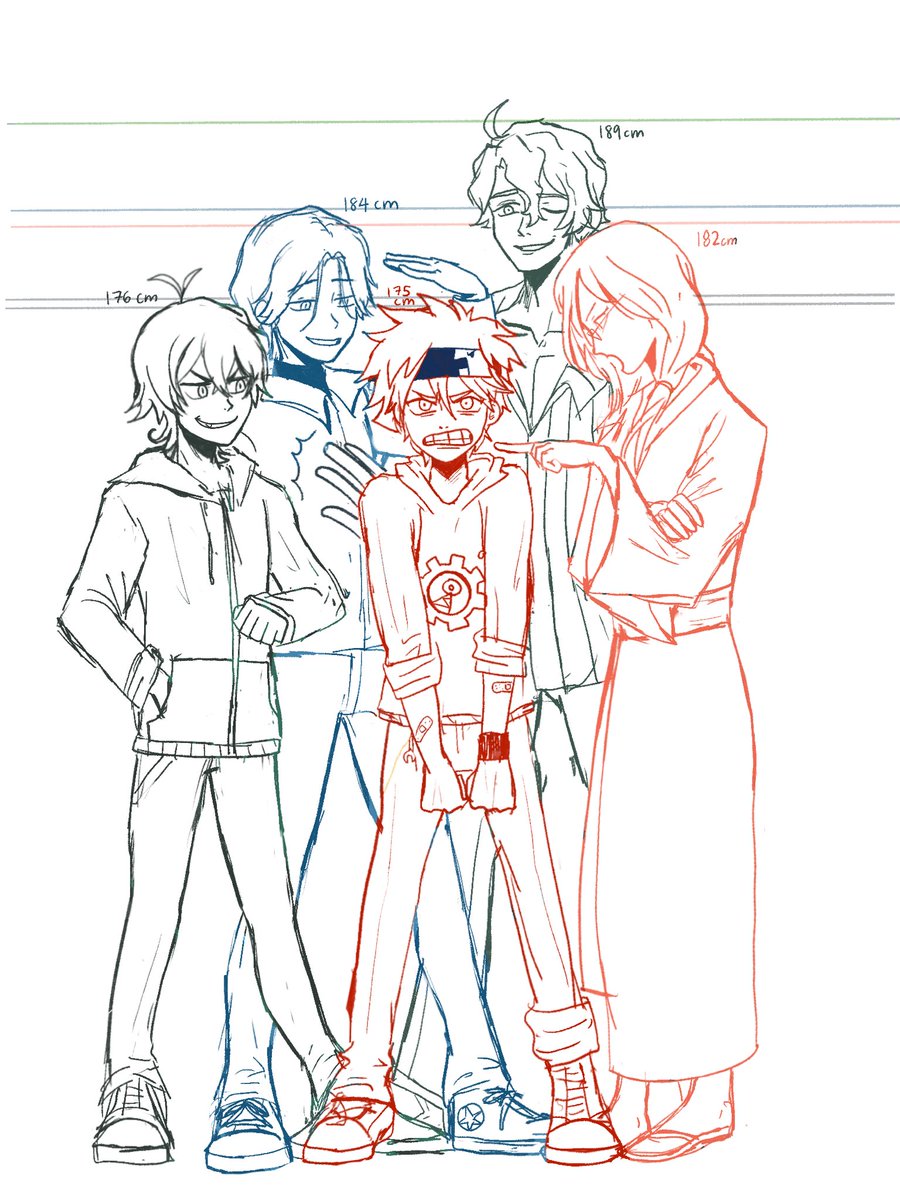 slugmenno's tweet photo. Reki’s not even short, everyone is just a giant (u can’t tell me Lamga doesn’t grow taller and Miya outgrows reki) #sk8 https://t.co/Cv3Zqb48VI