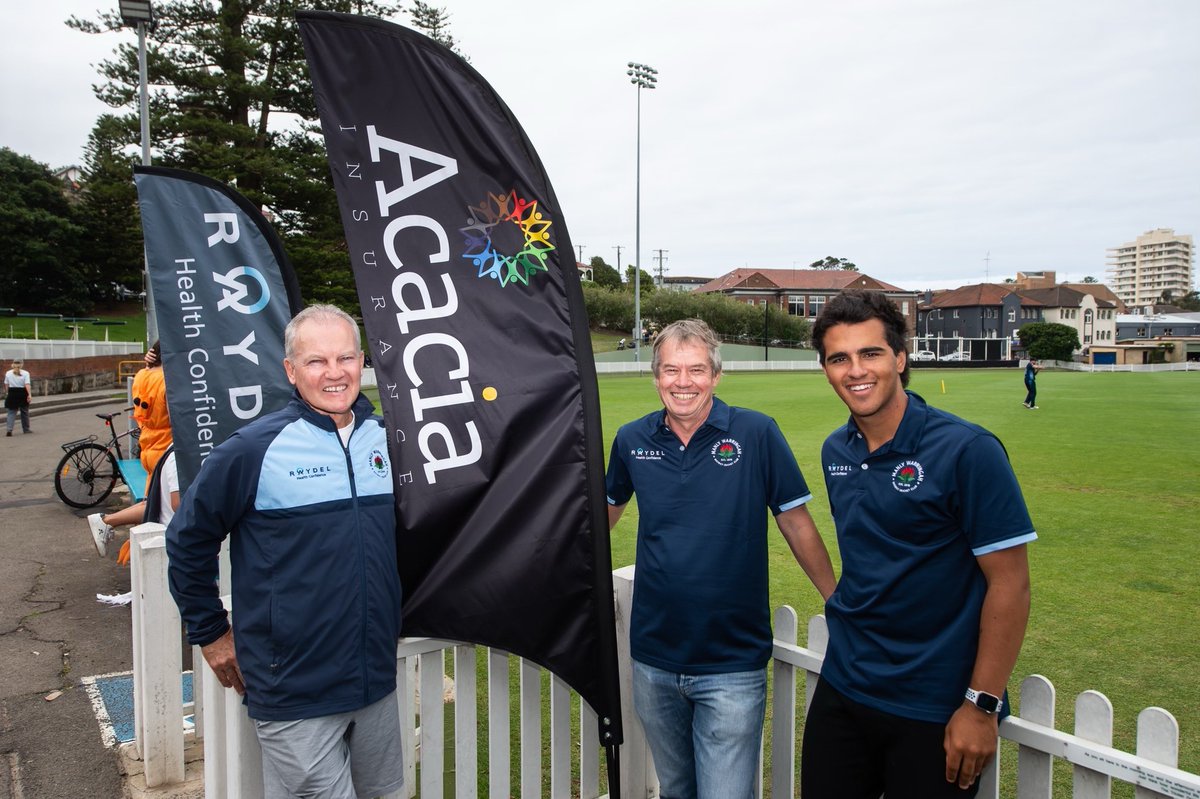 AcaciaInsurance's tweet photo. We're a proud club partner to @MWDCC .
One of our directors, Mark Williams, recently attended Sponsors Day - pictured here with Club President Andrew Fraser (left) and up and coming Manly and NSW player Ollie Davies.
#AcaciaInsurance #insuranceadvisor #ManlyCricket #community https://t.co/fZRseAx0Zs