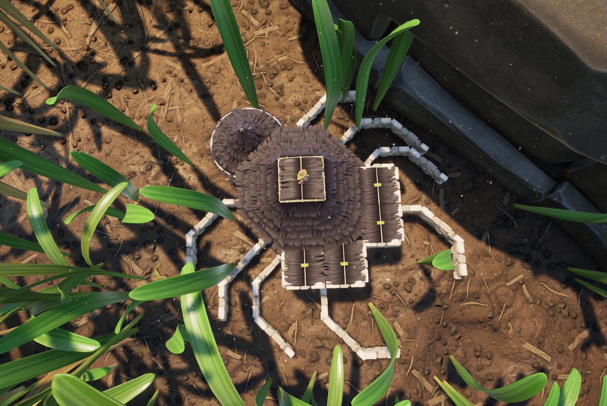 yevliii's tweet photo. Sneak peek of how my spider shaped base will kinda look like~ 😬 This is not the actual one since the spider will have a big booty 😅 

Had to build and see on creative mode to see how I will build it~

#newbasecoming #grindingtime #spidershaped #Grounded #needsbigbooty https://t.co/zaMVcenjNI