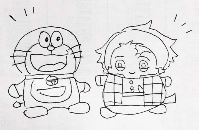 眠すぎて寝ながら休憩中に落書きしてる 