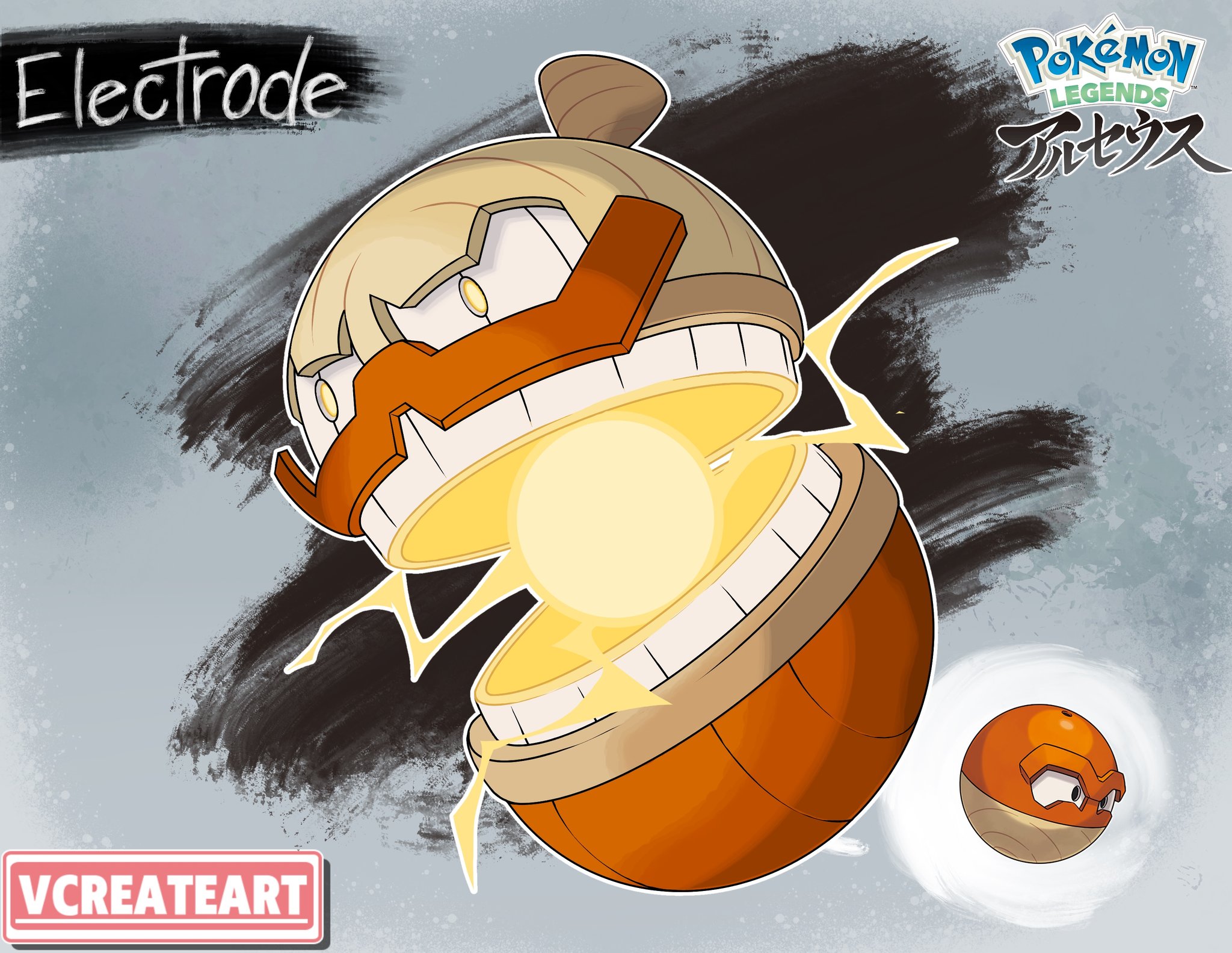 Artworks218_ on X: Hisuian Voltorb and Hisuian Electrode in Pokémon  Legends Arceus maybe? #fakemon #pokemon  / X