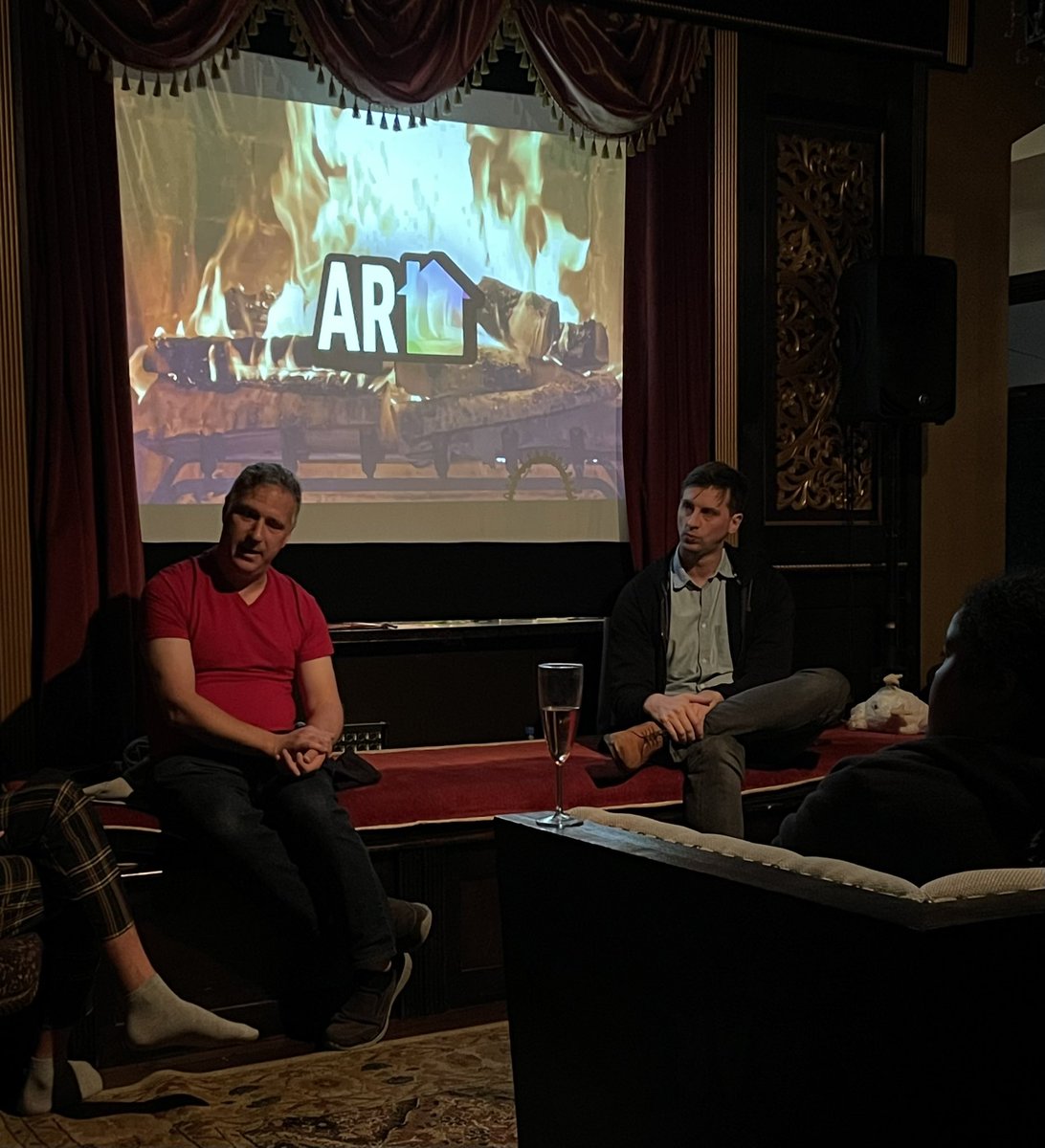 puzaro's tweet photo. Great chat about #volumetricvideo with some OG’s at @ARHouseLA tonight. Thx @_LucasRizzotto and @Aidan_Wolf! https://t.co/Ikdr2uhsUH