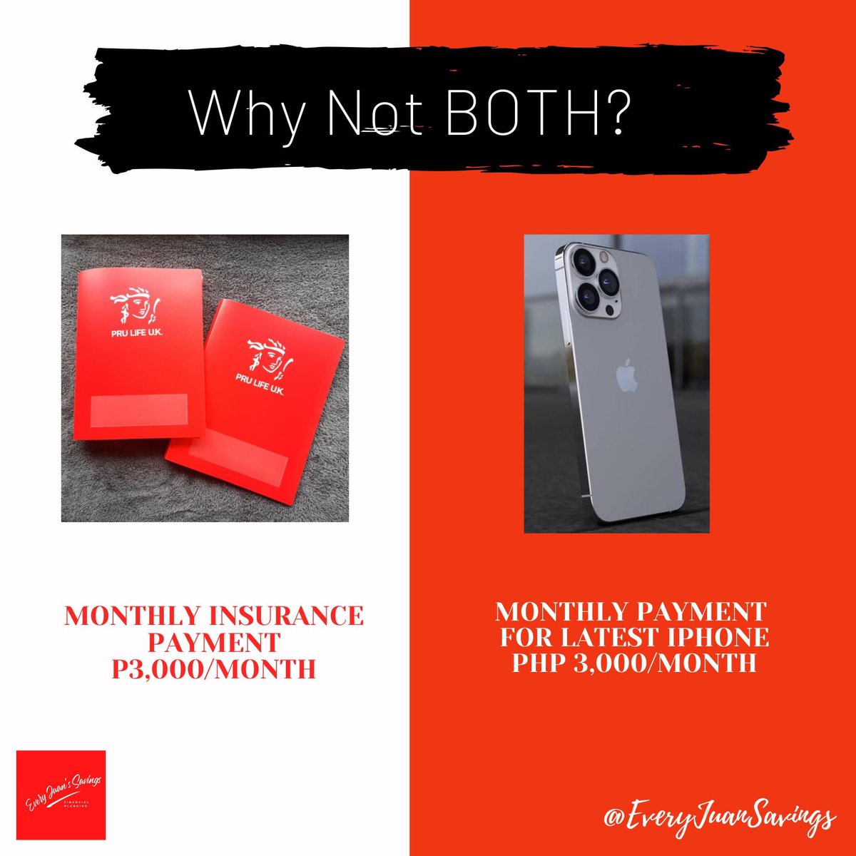 EveryJuanSaving's tweet image. Giving yourself the latest IPHONE for working hard is not bad, but having an  INVESTMENT with INSURANCE is not for you, but for your  FAMILY as well.
#PRUtectingFamilies
#EveryJuanSavings