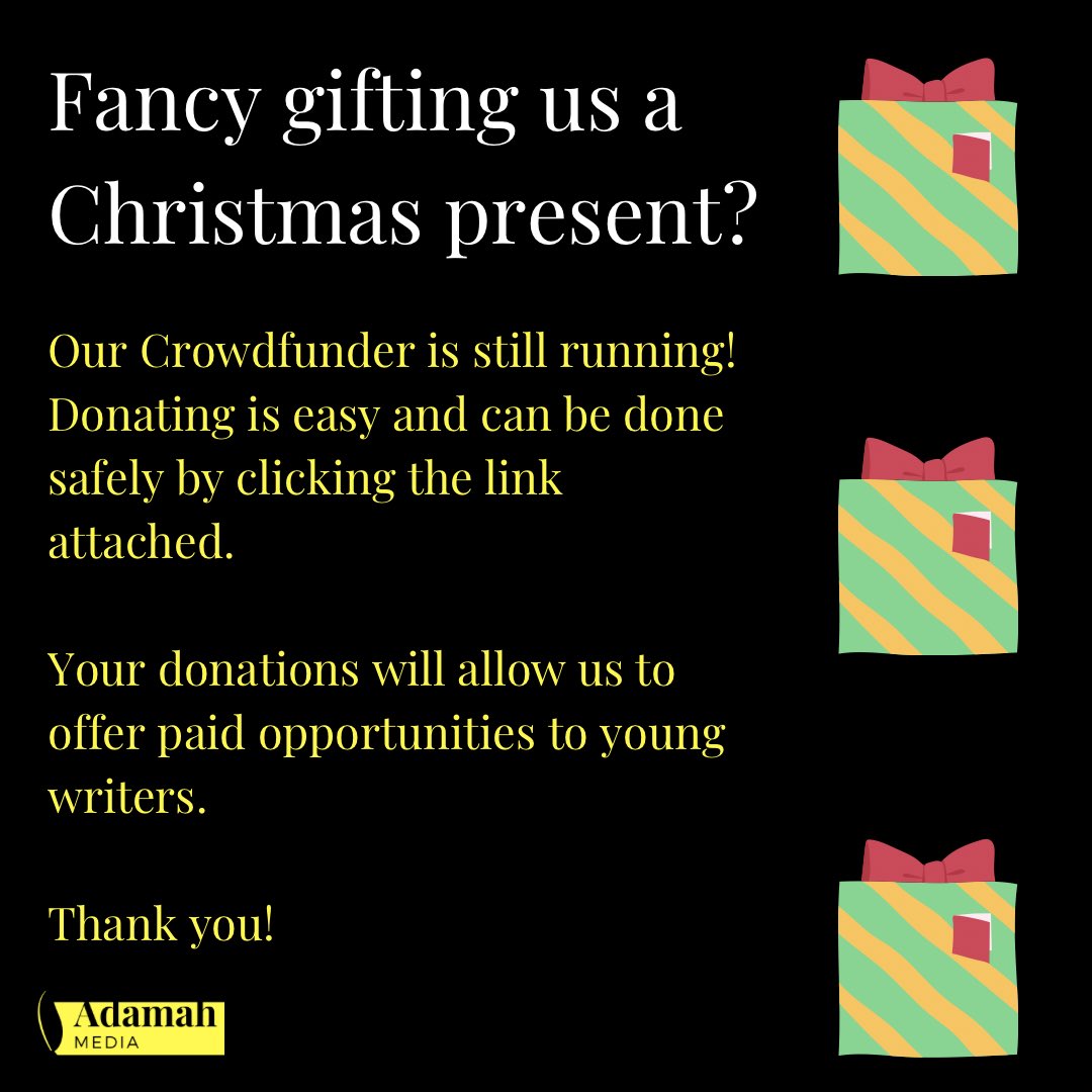 Adamah_Media's tweet photo. If you enjoy our articles and want to support the #futureofjournalism, please donate to our #Crowdfunder!
By clicking the link attached, you can read more about this project and #donate safely and easily.
Thank you! ☺️💛 #supportyoungwriters #journo
https://t.co/fmLBT4tmil https://t.co/s6Zp2J5KRs
