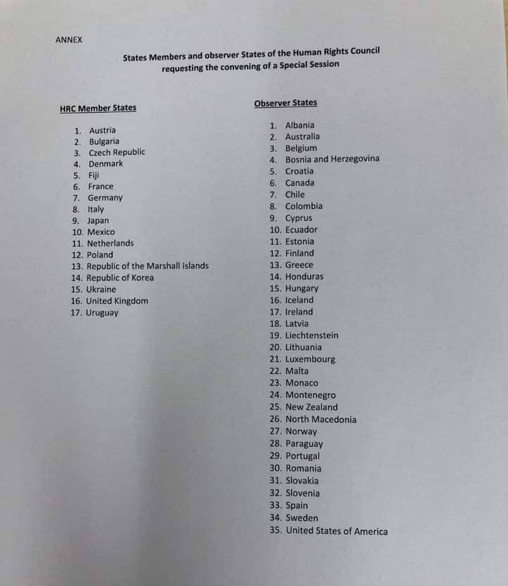 MikaChavala's tweet photo. No African country signed the petition to request the convening of a special session on UNSC on human rights issues in ETHIOPIA. African countries seem to be in solidarity with #Ethiopia. #oneafrica #NoMore #africa https://t.co/r6XS94Wt7a