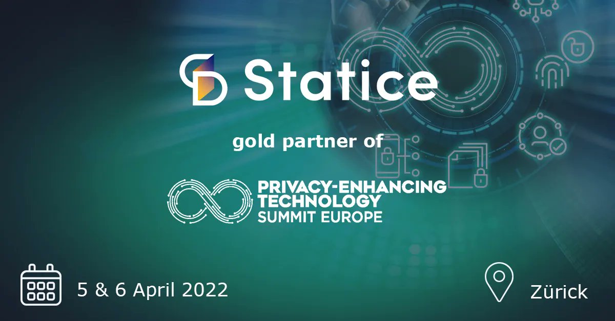 StaticePrivacy's tweet image. Are you interested in the future of PETs? Join us next April at the #PrivacyEnhancingTechnology Summit in Zurich organized by @KisacoTech. You can have a look at the preliminary schedule here 👉 buff.ly/3yvBahl #Conference
