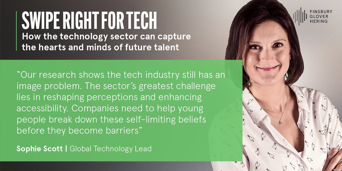 fgs_global's tweet image. Discover the key challenges the technology sector faces in winning over young talent, in our global report: hubs.li/Q010L6vv0  #SwipeRightForTech #FinsburyGloverHering