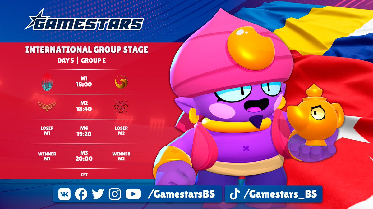 GamestarsBS's tweet photo. 🔥 Get ready for the new day of fiery arenas! Here, have this schedule for today 📄

#Gamestars #BrawlStars #Esports https://t.co/J0fmssSkUY