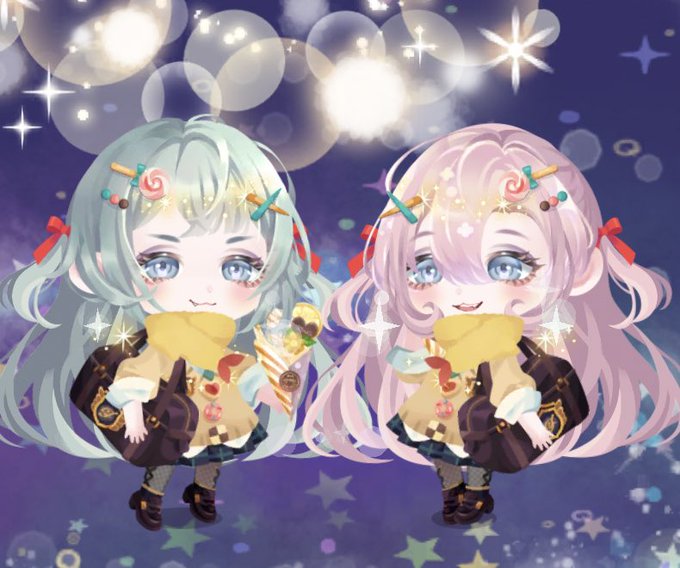 双子コーデのtwitterイラスト検索結果