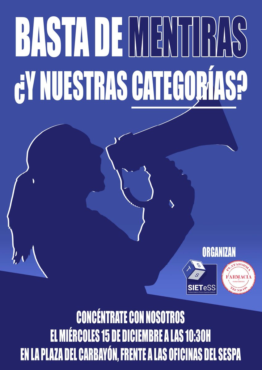 SietessTecnicos's tweet photo. RECUERDA 
📣Concentración por la incorporación de categorías 

📆Miércoles 15 a las 10:30h frente a los Servicios Centrales del Sespa 

❗Basta de mentiras❗Y nuestras categorías❓

Puedes encontrar más info en 👉 https://t.co/XavlyggfTh

❗Te esperamos❗ 

#JuntosSomosMás #TSS https://t.co/1CYDarUDX8