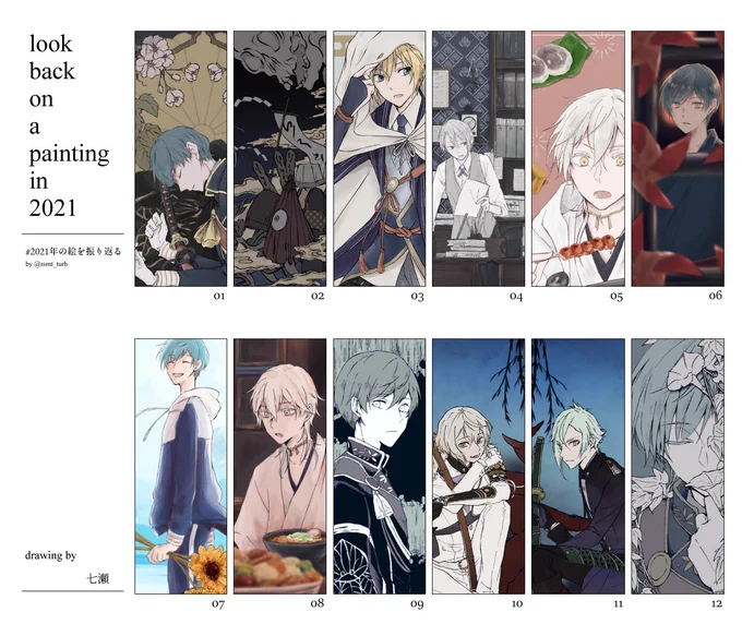#2021年の絵を振り返る
ちょっとずつだけど成長してる気がする。後半は描き方が定まってきたかなあ。
来年は色や構図をもっと勉強して、納得いくイラストが描けるようになりたいです。 