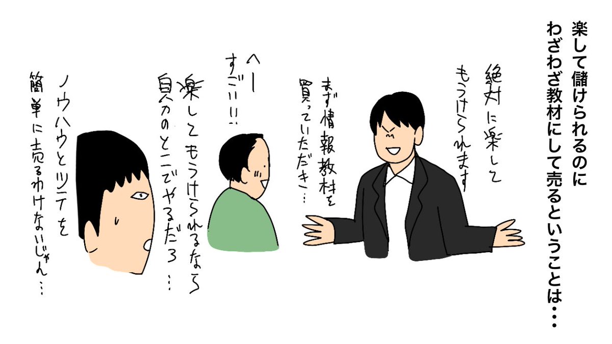 「サクラサイト商法」横行 背景にコロナ禍の生活苦(西日本新聞)
#Yahooニュース
https://t.co/MYKucew8tK

楽して儲けられるのにわざわざ教材にして売るということは… 