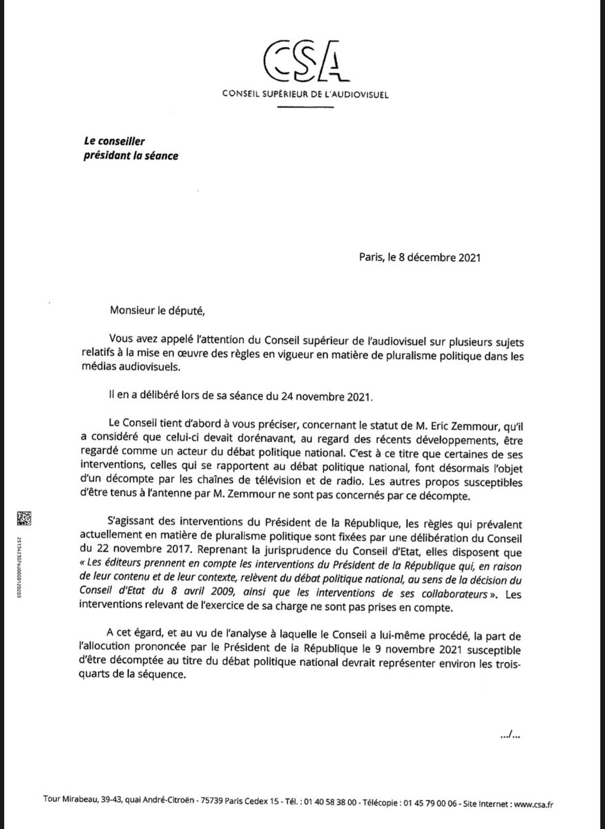 mbompard's tweet photo. Saisi après l’intervention de #Macron le 9 novembre, le CSA nous donne raison et décompte 75% de son intervention au titre du débat politique. Plus personne n’accepte les manœuvres et les petits arrangements du candidat président. https://t.co/E9kE64JCQ1