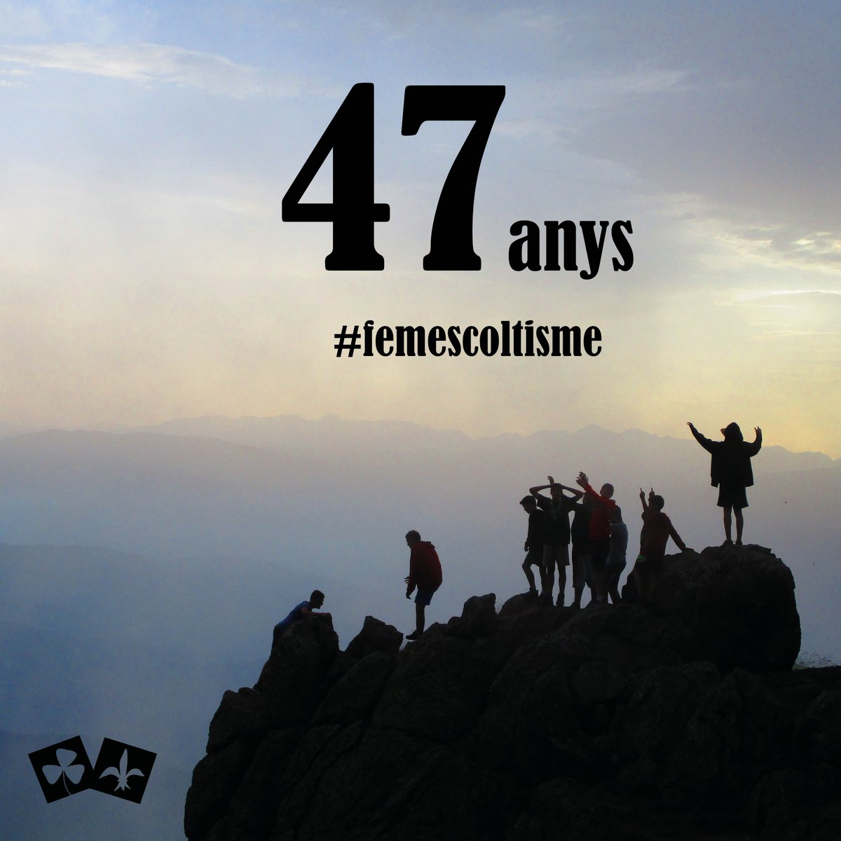 EscoltesCat's tweet photo. Estem d'aniversari! 🎉
Avui fem 47 anys fent créixer l'escoltisme laic al nostre país amb un objectiu clar, deixar el món millor de com l'hem trobat. Avui i sempre seguim aprenent, seguim educant, seguim construint Escoltes Catalans!💚💜💛

 #femescoltisme https://t.co/g2VGRcEZL7