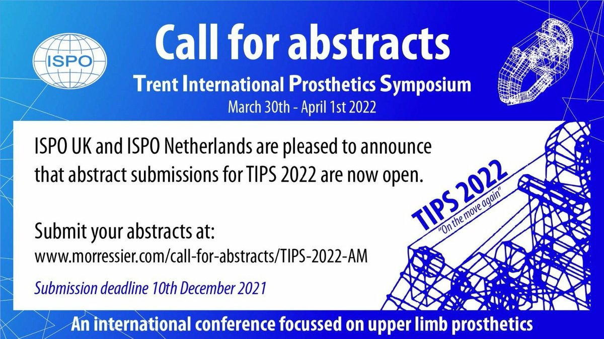 Those of you with a keen eye may have spotted that there's been an ABSTRACT EXTENSION for #TIPS2022 if you missed the deadline, you now have until the end of the year to submit. Spread the word!