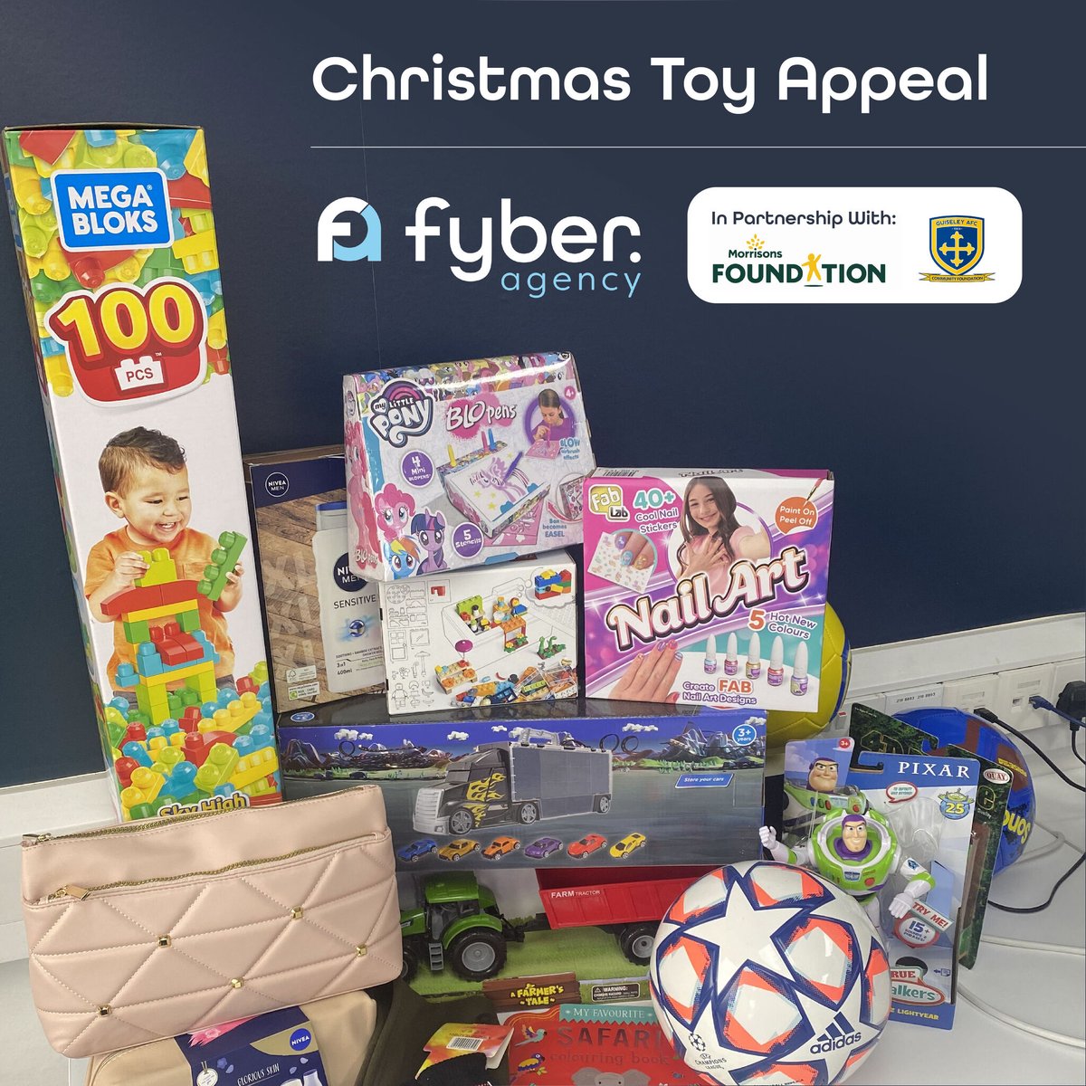 🎄 🎁 The Toy Appeal haul this year from the Fyber team, in partnership with the amazing people at Morrisons Foundation &amp; Guiseley Community Foundation.