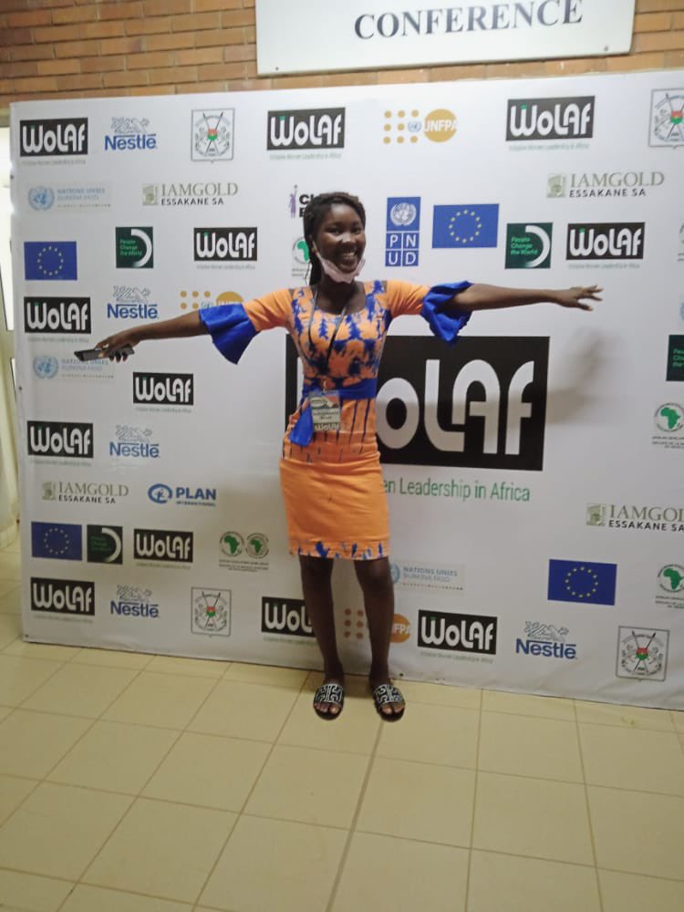 laf_wo's tweet photo. Témoignage d’une participante du #WoLAf Forum 2021 

Elle s’appelle NANA Avila de la cité du Cavalier rouge.  Après la quatrième édition du #WoLAf Forum auquel elle a pris part, elle nous partage son expérience en ces termes : 
@GracyDi @metsi2 @onubf @UNFPABF https://t.co/HCoDDOiIKN