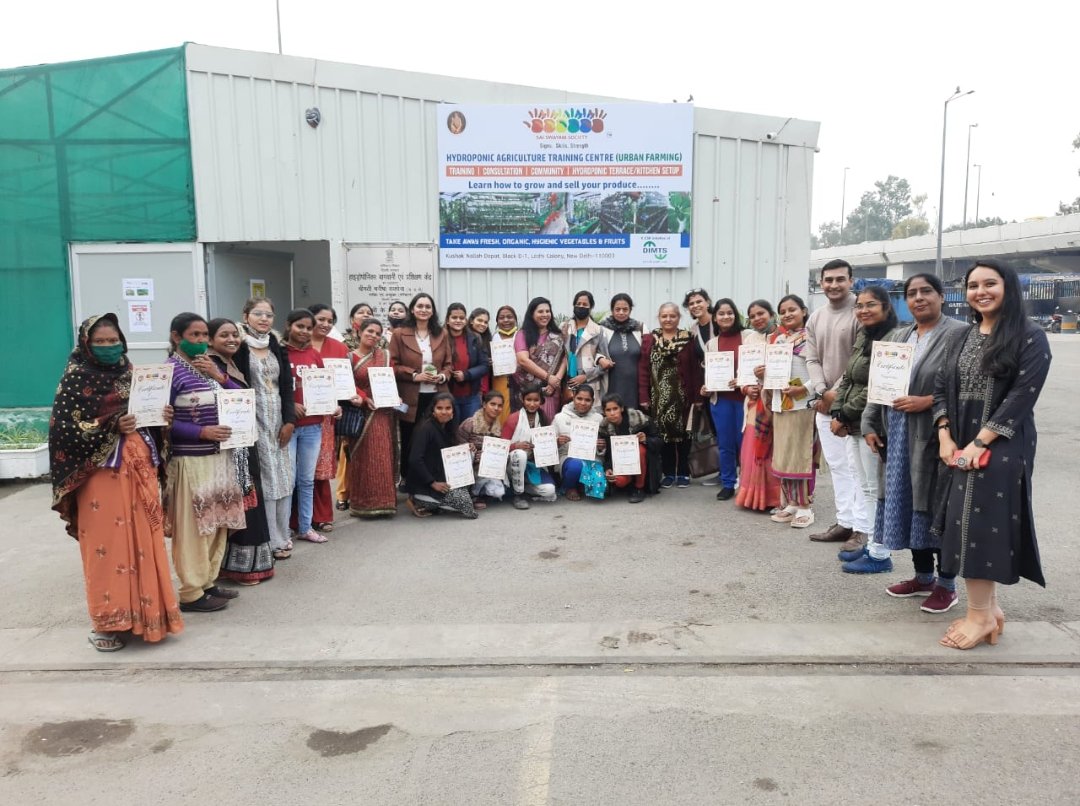 Graduation Ceremony of Hydroponics Course under #BetiBachaoBetiPadao was celebrated,60 students benefited from it,conducted by <a href="/SaiSwayam9/">Sai Swayam Society</a> with <a href="/DMCentralDelhi/">DM Central District, Delhi</a>.
Principal Secretary,GNCTD
<a href="/ManishaSaxena10/">Manisha Saxena</a> encouraged participants,appreciated the intiative &amp; distributed certificates