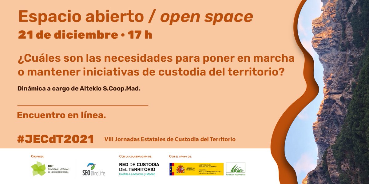 🟢Abrimos inscripciones para el último webinario #JECdT2021 en el que usaremos la inteligencia colectiva para abordar las necesidades al emprender o mantener iniciativas de #custodiadelterritorio. 

🗓️21/12/2021
🕔17 h
💻En línea

¿Te apuntas? 
frect.org/viiijecdt_espa…