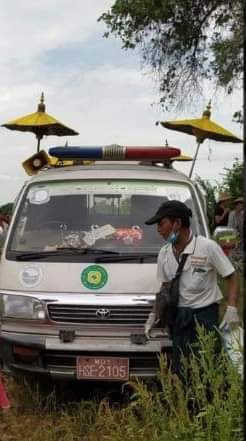 Tw//Death
U Than Myint,57yo volunteering driver,  was totured &amp; KILLED after being abducted by SAC junta during junta's raid at Maha KutalaKari Free Funeral Assoc. in Sakhangyi Kone village in #Madar town at 3:30pm on Dec12.Junta rang his family to retrieve the body..
#Dec14Coup