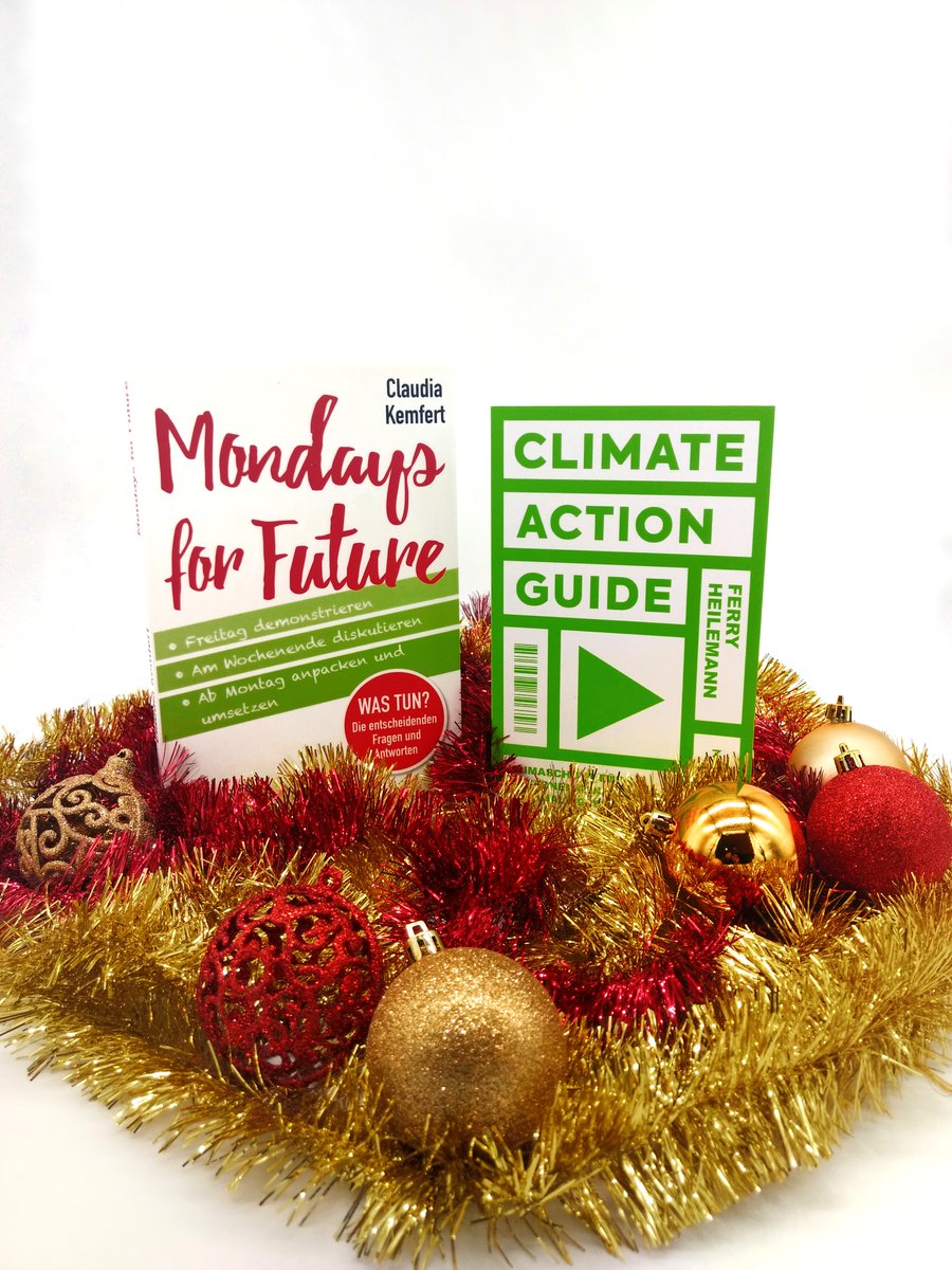 #Weihnachtsverlosung Grün steht nicht nur dem Tannenbaum gut, sondern auch der Zukunft 🎄Deswegen verlosen wir 2 Klimapakete mit je 1x Mondays for Future und 1x Climate Action Guide  #Klima
Teilnahme per Follow &amp; Retweet.
Teilnahmeschluss  19.12.2021 
🎁 Viel Glück ;)