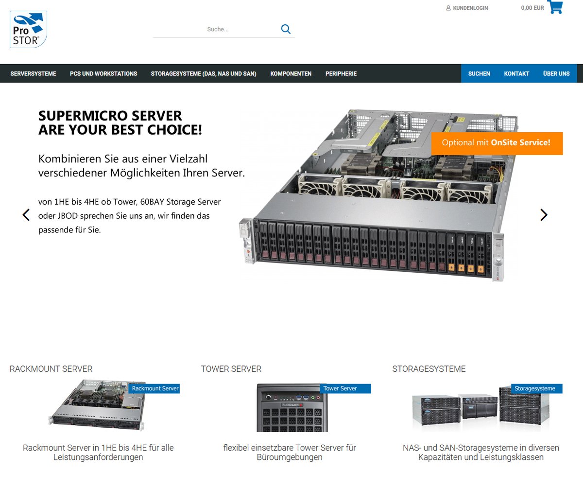 Besuchen Sie unseren Webshop: shop.prostor.de/de/
#supermicro #amd #intel #Infortrend #serverkonfigurieren #upgrade #supermicroserver #epyc