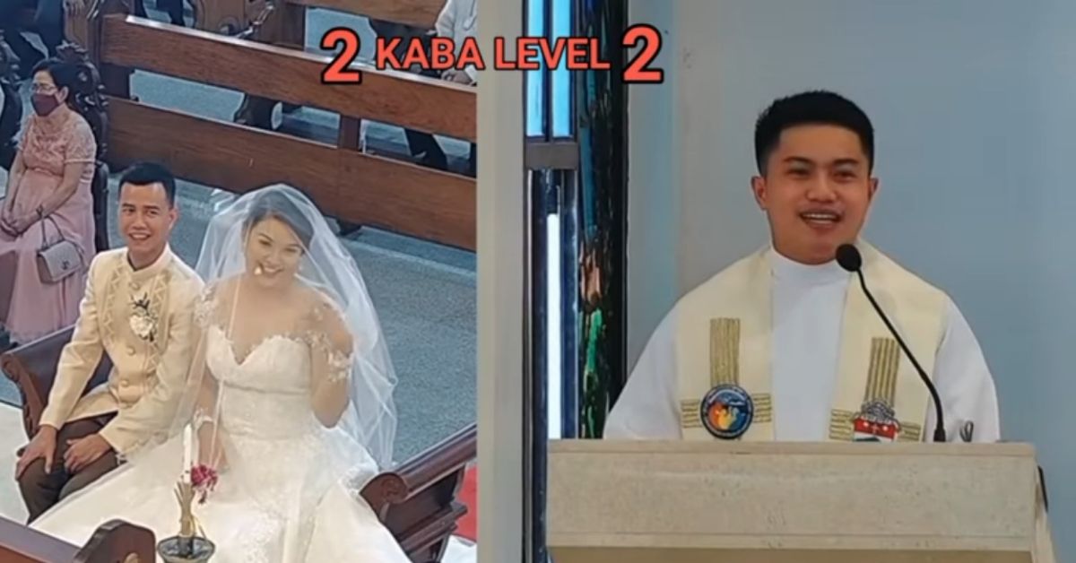 latest_chika's tweet photo. “‘Wag kang mag-alala hindi naman ako sisigaw ng ‘itigil ang kasal.’ 😅

‘Past is past’: Priest brings good vibes with homily on ex-girlfriend’s wedding https://t.co/kgtynr7uup https://t.co/XaXoGArMxI