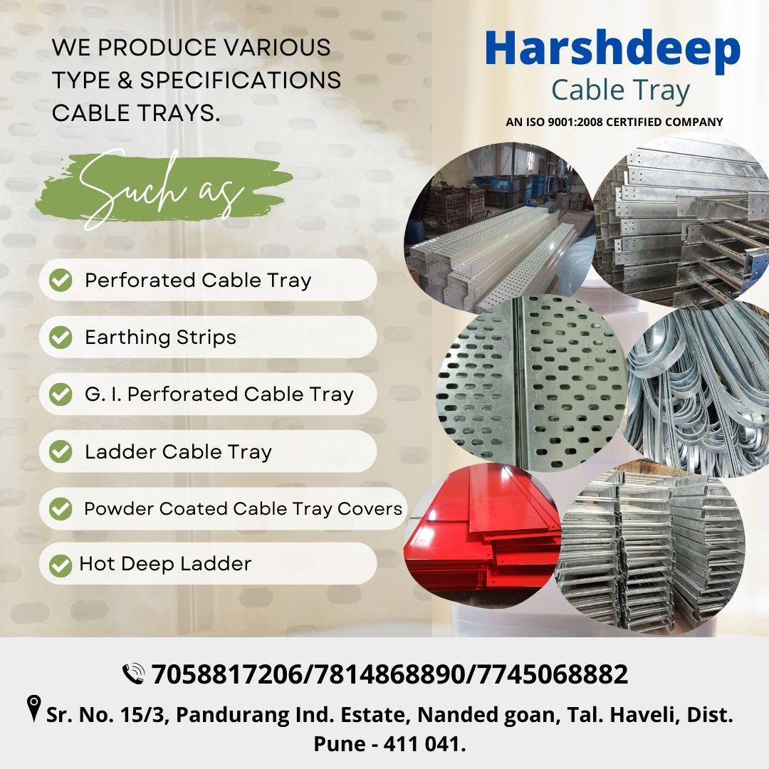 CableHarshdeep's tweet image. Harshdeep Cable Tray -
We produce various types &amp;amp; specifications cable trays such as 
*Perforated Cable Tray
*Earthing Strips
*G. I. perforated Cable Tray
*Powder Coated Cable Tray Covers

AN ISO 9001:2008 CERTIFIED COMPANY    

Mobile No: 7058817206/7814868890/7745068882