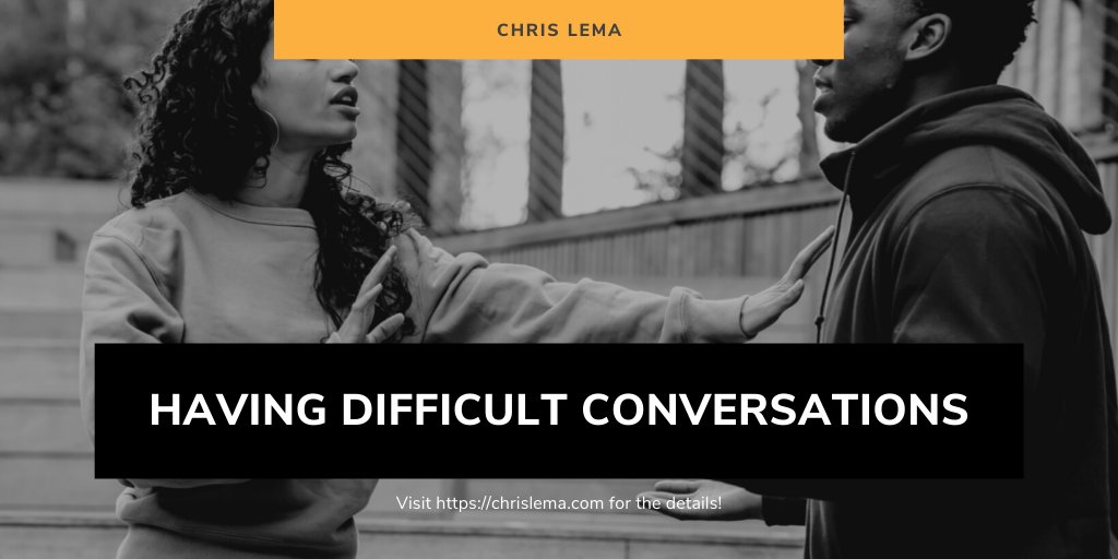 Do you ever get caught in a tough conversation and only later realize how you could have handled it better? Three tips for having #difficult #conversations. 
chrislema.com/having-difficu…