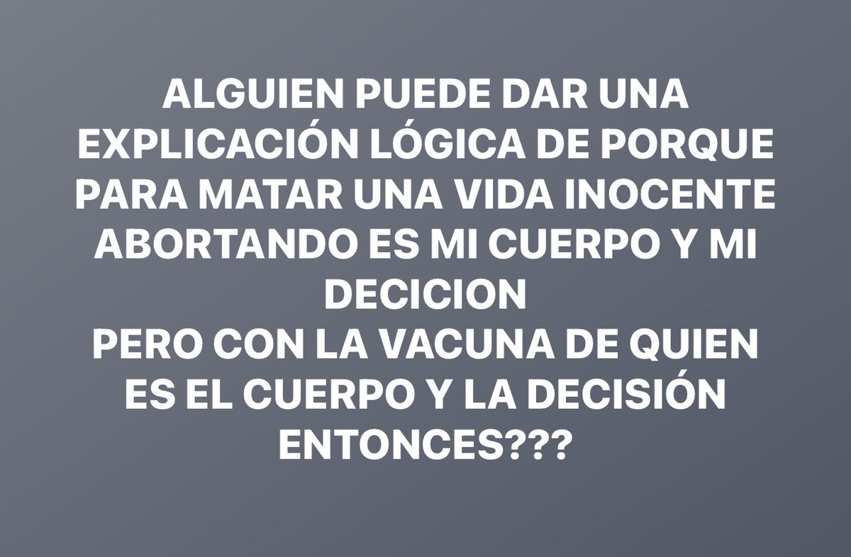 iKikeApple's tweet photo. Por ejemplo, aunque estoy a favor del aborto, cada uno con su cuerpo que haga lo que quiera, el que nos obliguen a algo, es vivir en una dictadura enmascarada…👎🏽☠️

#abortolegal #COVID19 #Vacunas #vacunacion #VACUNASasesinas #vacunawar #thirdwar https://t.co/7W73bDdLnB