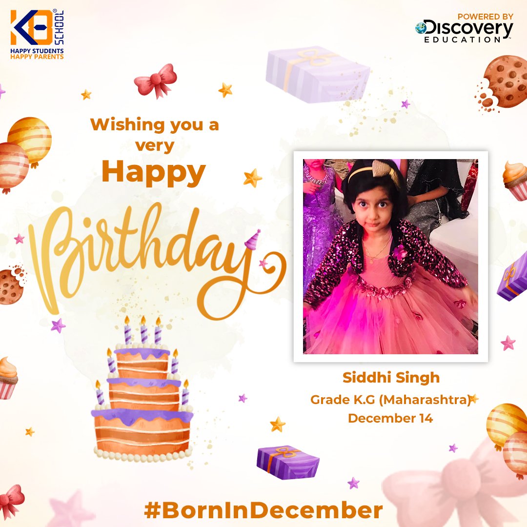 school_k8's tweet photo. K8 School wishes a Happy and Blessed Birthday to our dear December children. We are delighted to have you as a part of our school. May you succeed and fly high in all your endeavors.  

#happybirthday #parentslove #november #fun #happy #K8school #KreateWithK8 #KK8 #K8Schoolers https://t.co/yFOMn3waG2