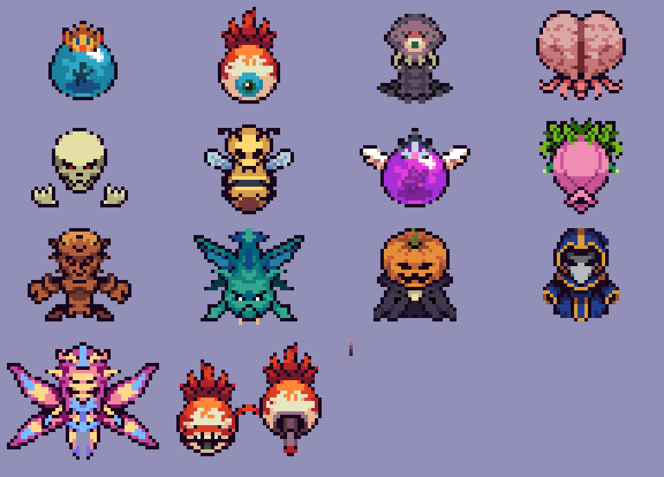 OniwyPa's tweet photo. Cute #terraria bosses
#pixelart #fanart https://t.co/QyJg090wLt