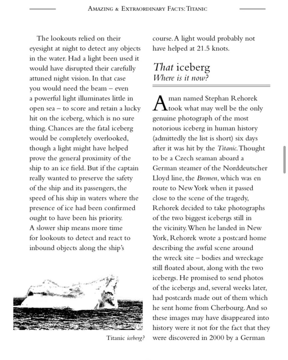 The only known photograph of the iceberg believed to have sunk the Titanic #Titanic #titanicfacts #iceberg #factbook #bookseries 
tinyurl.com/bdf9ucek