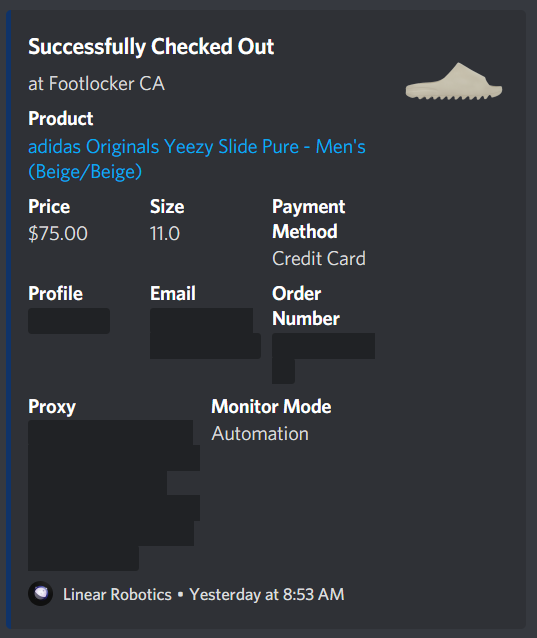 Viyash (@viyash12) on Twitter photo YEEZY Slides Pure & Ochre Drop Recap 🌗♻️
🤖Bots: <a href="/wrathsoftware/">Labubumaster</a> <a href="/LinearAIO/">Linear</a>
🌐Proxies: <a href="/LiveProxies/">Live Proxies</a> <a href="/LEMONPROXY2020/">LEMONPROXY</a>
⏰Groups: <a href="/AMNotifyCA/">AMNotify Canada</a> <a href="/forbiddengroup/">Forbidden</a>
Cooked Footlocker CA Late Release (12+ Unlogged) 🇨🇦 YEEZY Slides Pure & Ochre Drop Recap 🌗♻️
🤖Bots: <a href="/wrathsoftware/">Labubumaster</a> <a href="/LinearAIO/">Linear</a>
🌐Proxies: <a href="/LiveProxies/">Live Proxies</a> <a href="/LEMONPROXY2020/">LEMONPROXY</a>
⏰Groups: <a href="/AMNotifyCA/">AMNotify Canada</a> <a href="/forbiddengroup/">Forbidden</a>
Cooked Footlocker CA Late Release (12+ Unlogged) 🇨🇦