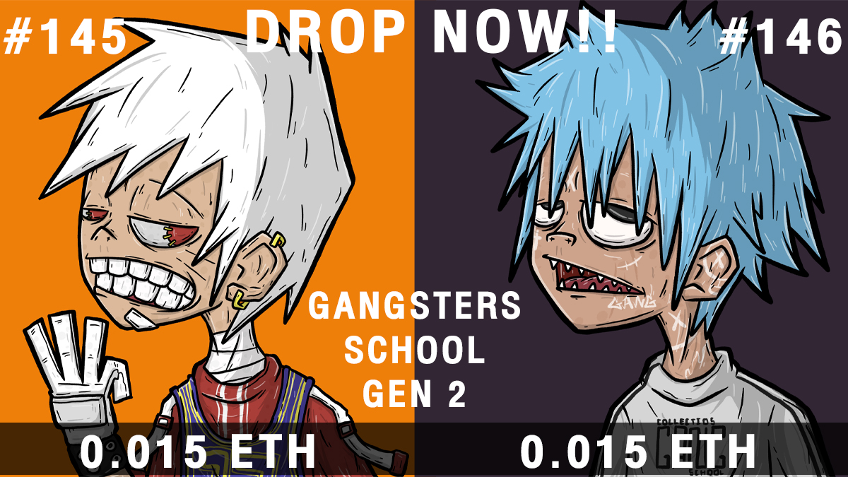 Hello G welcome to my gangsters school GEN2 🤜🤛
New student drop now, you can check these and join right now 🔥🔥
Hope you enjoy with my G, Thanks for your support 🤘
opensea.io/collection/gan…
#NFTs #NFTdrops #nftcollector #NFTCommunity #NFTcollections #OpenSeaNFT #cfour #NFTJapan
