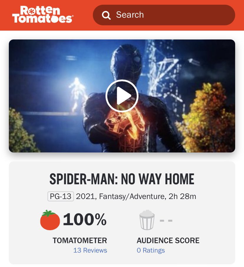 Spider-Man: No Way Home - Rotten Tomatoes