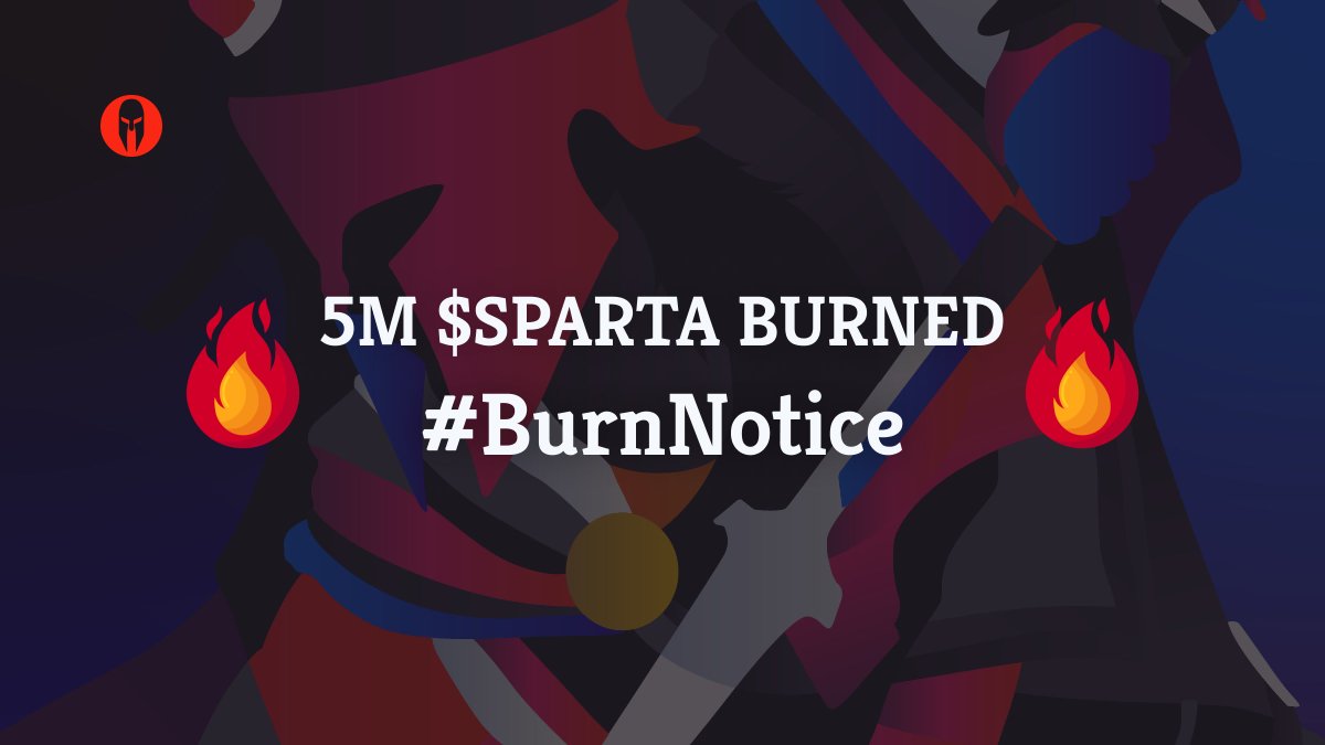 🔥5M Sparta Burn Notice🔥

💥5M $SPARTA has just been burned
⏳That's over 10M $SPARTA burned so far!

❤️‍🔥Many more burns to come...❤️‍🔥

bscscan.com/tx/0x9fa2ec42e…

@BinanceChain #BEP95 #Binance
#SpartanProtocol #BurnForSparta