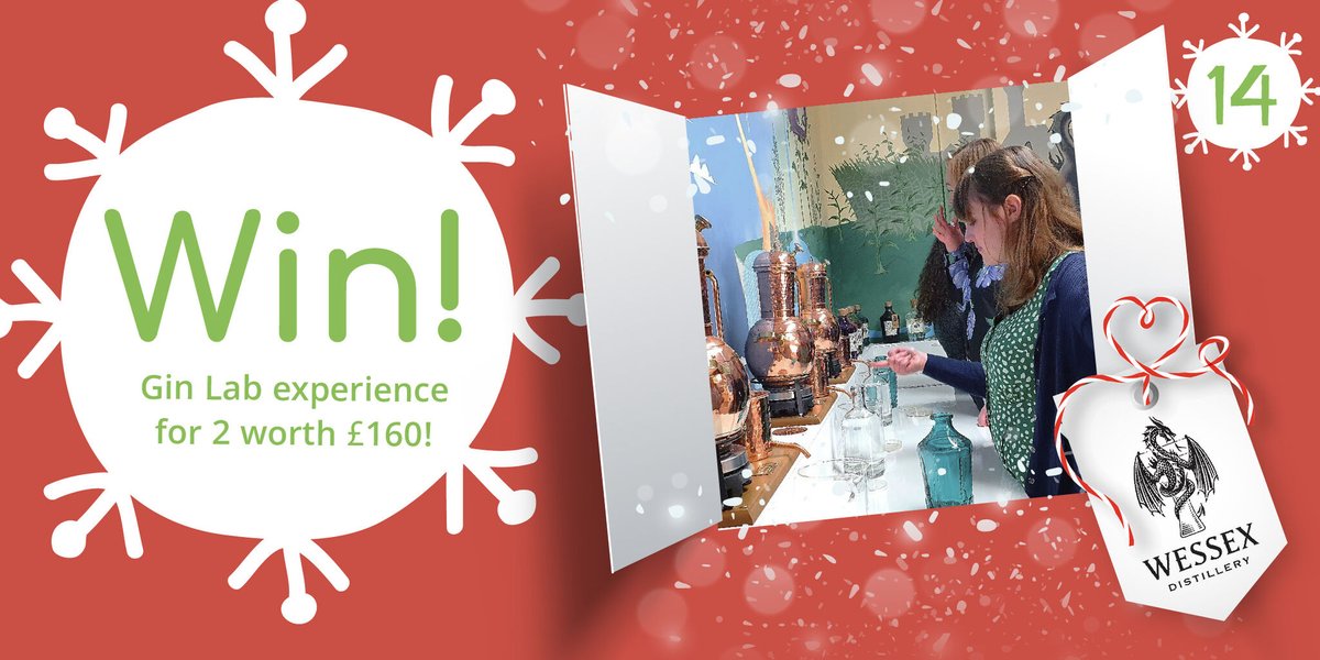 Day 14 of our Christmas Advent Giveaway has arrived!
𝗪𝗜𝗡 a Gin Lab experience for 2 at <a href="/WessexGin/">Wessex Distillery</a> 

To enter:
🎄 Follow Us
🎄 Retweet this Tweet
🎄 Visit bit.ly/TTTXmasDay14 for 3 more ways to enter!

#TTTAdvent #Ginspiration #Competition