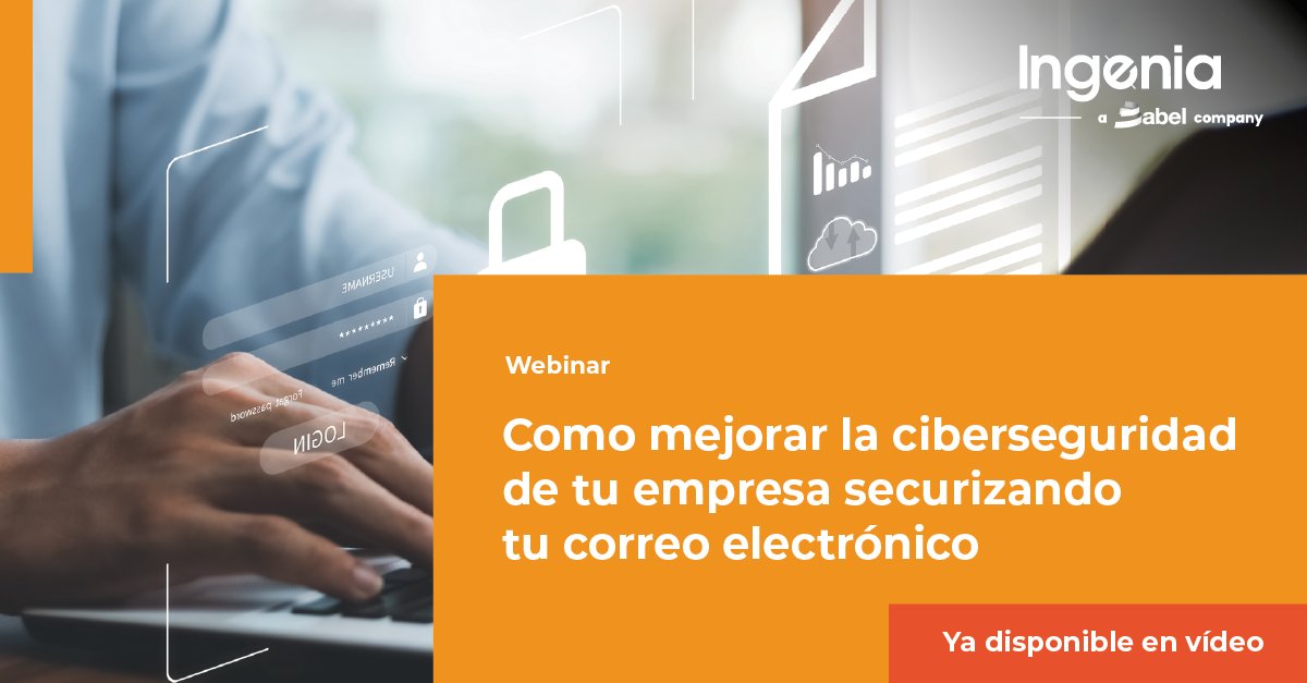 ▶️ ¡Ya disponible en vídeo el WEBINAR!: 📩"Cómo mejorar la ciberseguridad de tu empresa securizando tu correo electrónico".  Blinda tu organización con la solución todo en uno para correo electrónico: FortiMail.
👉ow.ly/tgAK50H9gSy