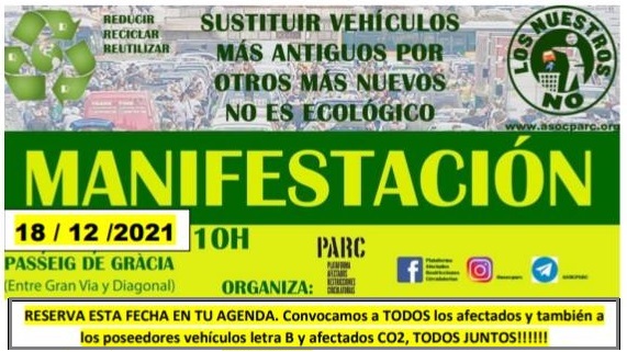 Manifestación contra las ZBE