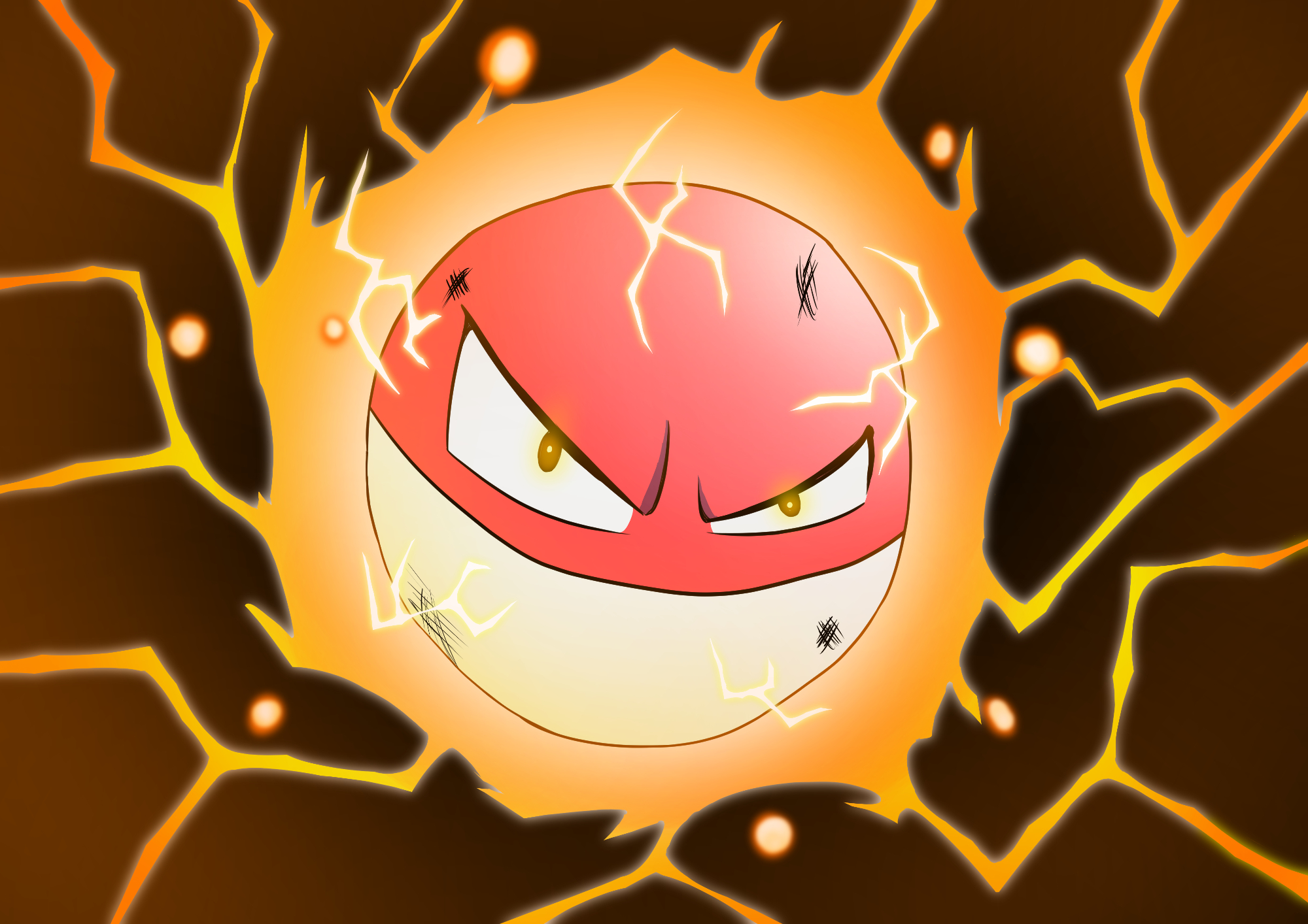 ポツコンボロット 再投稿 じばくビリリダマ ポケモンイラスト T Co 6tm7pzjucb Twitter
