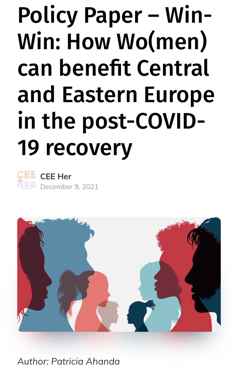 Win-Win: How Wo(men) can benefit Central and Eastern Europe in the post-COVID-19 recovery - Read Policy Paper @GLOBSEC #CEEHER 🖋📄 ceeher.org/policy-paper-w… #WomeninLeadership #WomenInEconomy #Inclusion #Economy #CEE #Europe #GenderEquality #WomenEmpowerment #GenerationEquality