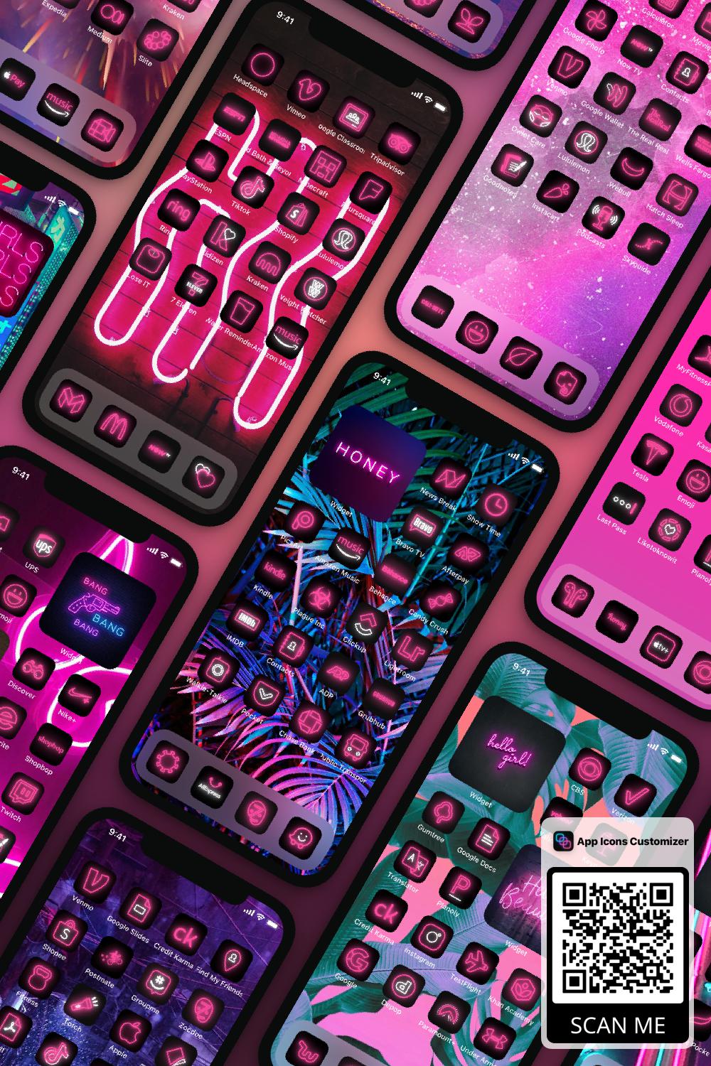Ios14iconsstudio A Gorgeous Set Of 500 Pink Neon App Icon Covers For Your Ios15 Home Screen T Co Ldr69r7esz Ios15homescreen Ios15appicons Ios15wallpapers 100daysofdesign 待受画像 ホーム画面カスタマイズ T Co
