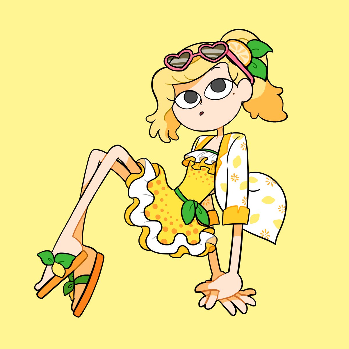 クリスタにゆがみツールが追加されたので それを駆使して過去のサーシャの絵を元絵の みわ子 のイラスト