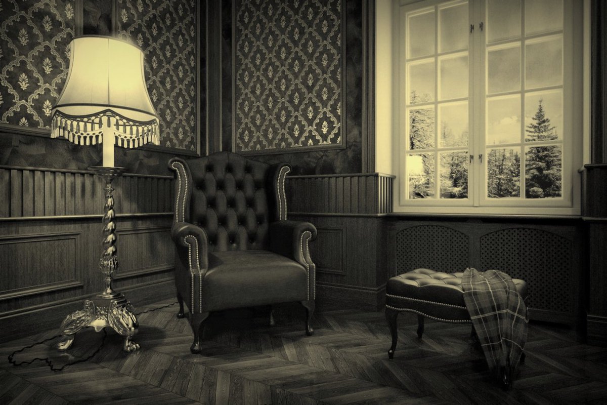 sketchUcation's tweet photo. And now.... The lamp and chair together in a fantastic #rendered scene by Alivs, fake antique style.
#sketchup & #twilightrender of course https://t.co/9qeBB5tvaG