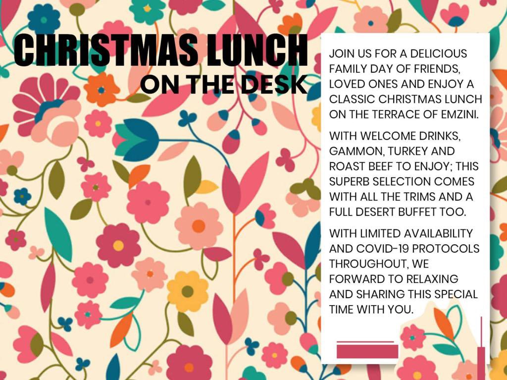 How are you celebrating Christmas Day? 🎄

Join us at Emzini, with old friends and new, and enjoy our delectable Christmas spread! Bookings close on the 20th, so give us a shout soonest!

#EmziniLove #FestiveSeason #KeDezembaBoss