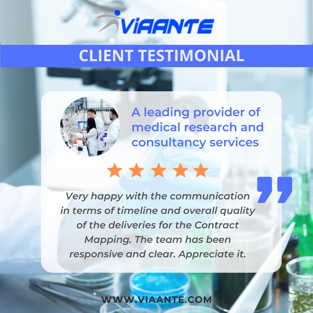 Viaante's tweet photo. For #Viaante, fostering long-term, mutually beneficial relationships with #clients who share these values plays an important role in how we fulfil our mission. Our clients motivate us to do better. Click to know more https://t.co/U0LehEZabS
#healthcare #PharmaDataManagement https://t.co/ZX9INyy3oB