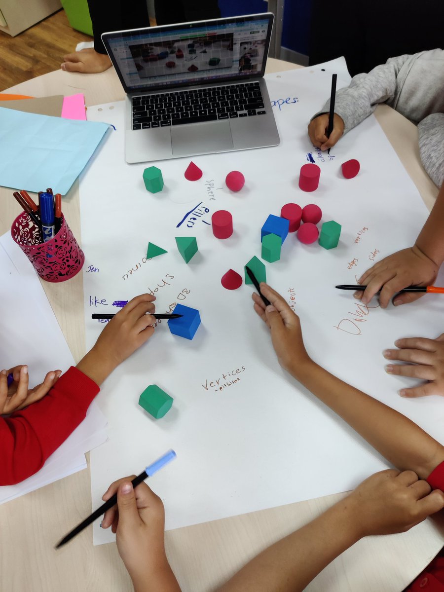 Inquiry into shapes as learners dig deep with their knowledge and continue to learn how to ask each other questions. #pyp #inquiry #exploring #questions